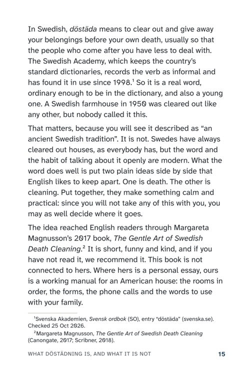 Page 15 from Swedish Death Cleaning, Gently