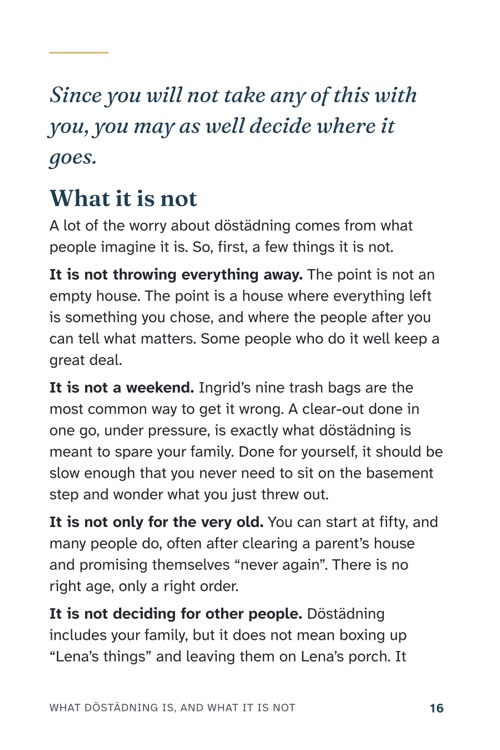 Page 16 from Swedish Death Cleaning, Gently